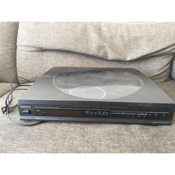 Technics SL-PC20 CD Player Turntable 5-Disc JAPAN 1989 Vintage FULLY FUNCTIONAL - Picture 1 of 4